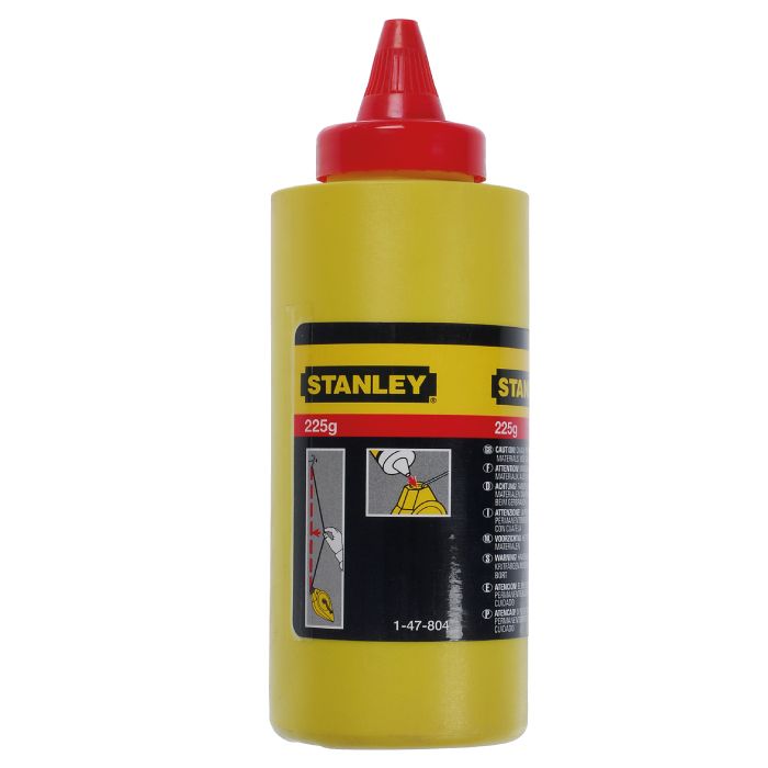 Krīta pulveris sarkans 225G Stanley 1-47-804